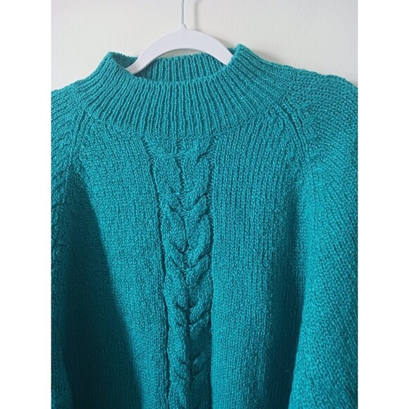 Potomac Collection Womens Sweater Pullover Knit Mock Neck Green Size 3X - Picture 4 of 6